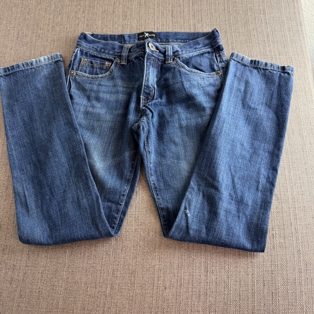 Marc Ecko Cut & Sew Mens Blue Straight Leg Jeans 28x32 Medium Wash Cotton